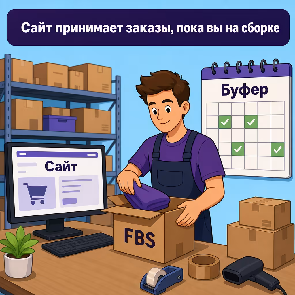 Сайт-витрина селлера и заказы FBS